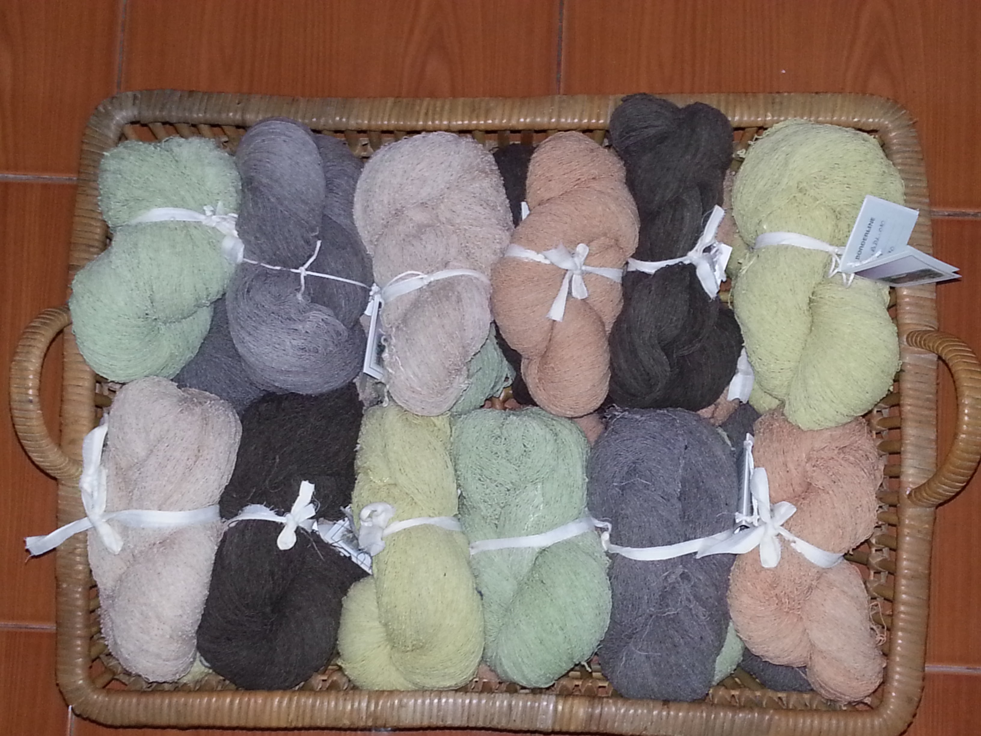 Thread and Fabric from cotton with Natural Dye